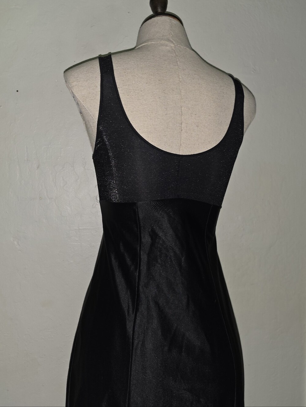 Vintage 1950s 1960s Bosch Black Slip Dress Midi - Picture 10 of 15